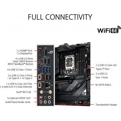 ASUS ROG Strix Z690-E Gaming WiFi 6E LGA 1700 Intel 12th Gen ATX Gaming Motherboard