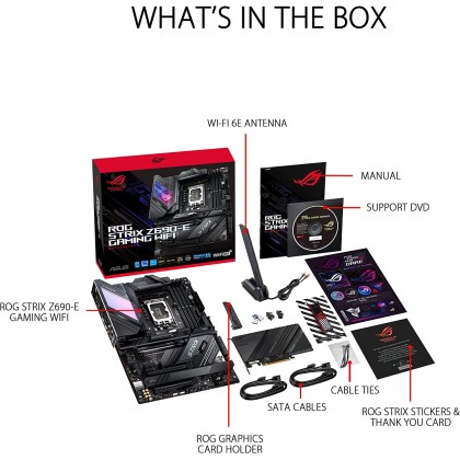 ASUS ROG Strix Z690-E Gaming WiFi 6E LGA 1700 Intel 12th Gen ATX Gaming Motherboard