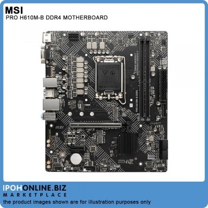 MSI PRO H610M-B DDR4 H610 LGA1700 M-ATX Motherboard