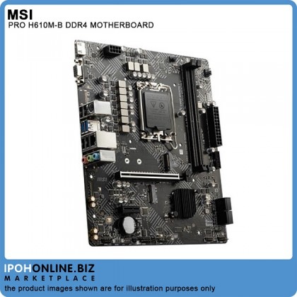 MSI PRO H610M-B DDR4 H610 LGA1700 M-ATX Motherboard