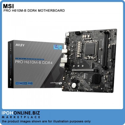 MSI PRO H610M-B DDR4 H610 LGA1700 M-ATX Motherboard