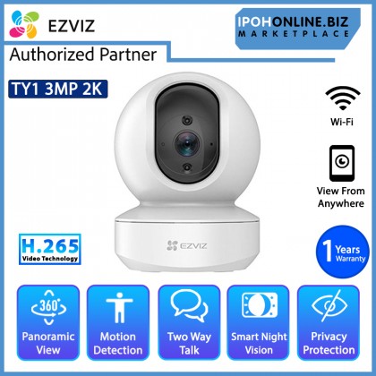 EZVIZ TY1 2K 3MP H.265 Smart Wi-Fi Pan & Tilt CCTV Camera CS-C6N-C0-2C3WF