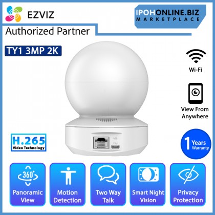 EZVIZ TY1 2K 3MP H.265 Smart Wi-Fi Pan & Tilt CCTV Camera CS-C6N-C0-2C3WF
