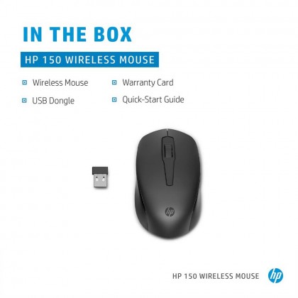 HP 150 2.4GHZ 1600DPI Ergonomic Wireless Mouse