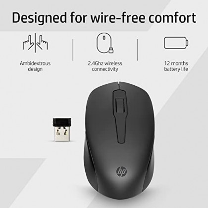 HP 150 2.4GHZ 1600DPI Ergonomic Wireless Mouse