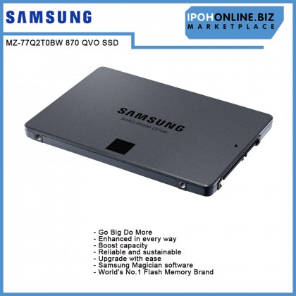 SAMSUNG 2TB 870 QVO 2.5" SATA III SSD MZ-77Q2T0BW FOC SATA CABLE