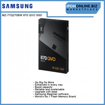 SAMSUNG 2TB 870 QVO 2.5" SATA III SSD MZ-77Q2T0BW FOC SATA CABLE