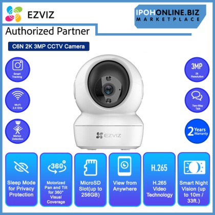 EZVIZ C6N 2K 3MP H.265 Smart Wi-Fi Pan & Tilt CCTV Camera CS-C6N-D0-2C3WF EZVIZ C6N 2K 3MP H.265 Smart Wi-Fi Pan & Tilt CCTV Camera CS-C6N-D0-2C3WF