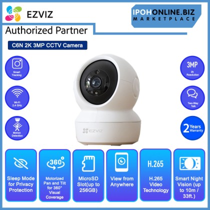 EZVIZ C6N 2K 3MP H.265 Smart Wi-Fi Pan & Tilt CCTV Camera CS-C6N-D0-2C3WF EZVIZ C6N 2K 3MP H.265 Smart Wi-Fi Pan & Tilt CCTV Camera CS-C6N-D0-2C3WF