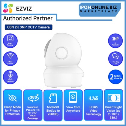 EZVIZ C6N 2K 3MP H.265 Smart Wi-Fi Pan & Tilt CCTV Camera CS-C6N-D0-2C3WF EZVIZ C6N 2K 3MP H.265 Smart Wi-Fi Pan & Tilt CCTV Camera CS-C6N-D0-2C3WF