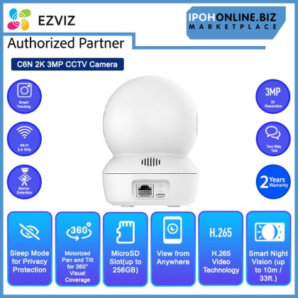 EZVIZ C6N 2K 3MP H.265 Smart Wi-Fi Pan & Tilt CCTV Camera CS-C6N-D0-2C3WF EZVIZ C6N 2K 3MP H.265 Smart Wi-Fi Pan & Tilt CCTV Camera CS-C6N-D0-2C3WF