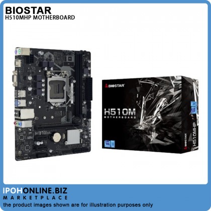 Biostar H510MHP 10th & 11th Gen Intel H510 LGA1200 DDR4-3200 M.2 Micro ATX Motherboard
