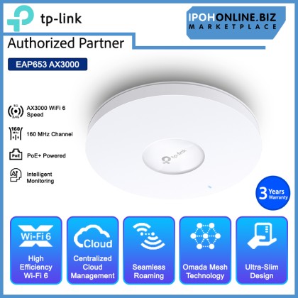 TP-LINK EAP653 AX3000 Ceiling Mount WiFi 6 Access Point