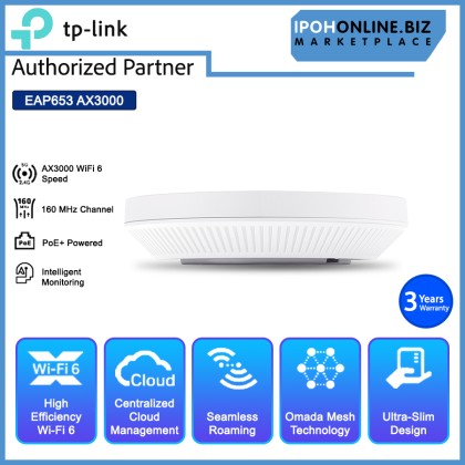 TP-LINK EAP653 AX3000 Ceiling Mount WiFi 6 Access Point