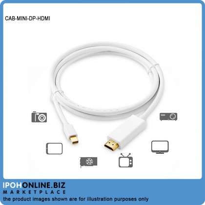 Mini DP Display Port To HDMI Converter Cable With 1.8 Meter 1080P/4K