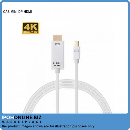 Mini DP Display Port To HDMI Converter Cable With 1.8 Meter 1080P/4K