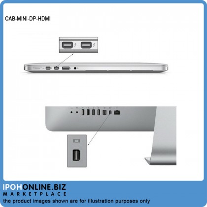 Mini DP Display Port To HDMI Converter Cable With 1.8 Meter 1080P/4K
