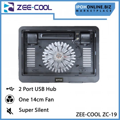 ZEE COOL ZC-19 laptop cooling pad support up to 14.6" laptop