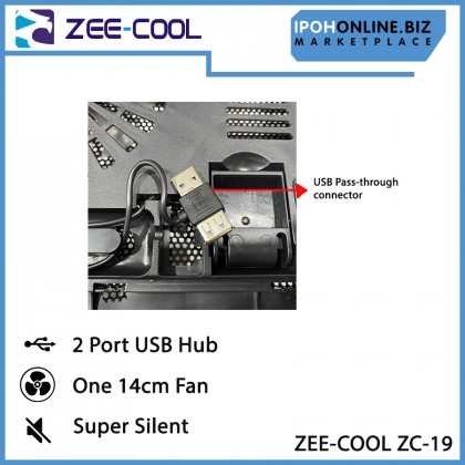 ZEE COOL ZC-19 laptop cooling pad support up to 14.6" laptop
