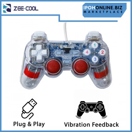 Zee-Cool USB Wired Single Shock Gamepad Controller for PC and Laptop