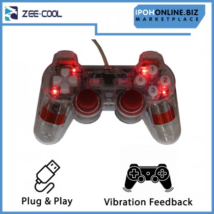 Zee-Cool USB Wired Single Shock Gamepad Controller for PC and Laptop