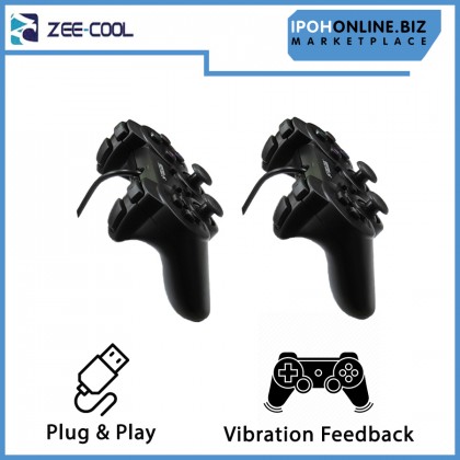 Zee-Cool USB Wired Twin Shock Gamepad Controller for PC and Laptop