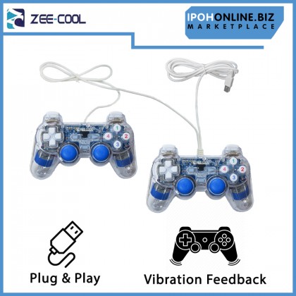 Zee-Cool USB Wired Twin Shock Gamepad Controller for PC and Laptop