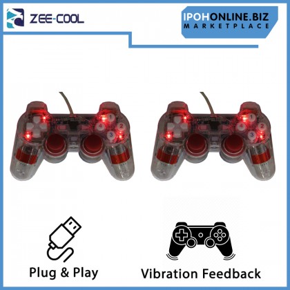 Zee-Cool USB Wired Twin Shock Gamepad Controller for PC and Laptop