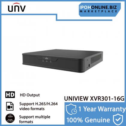 UNIVIEW XVR301-16G 16CH 8MP H.265 Network Video Recorder