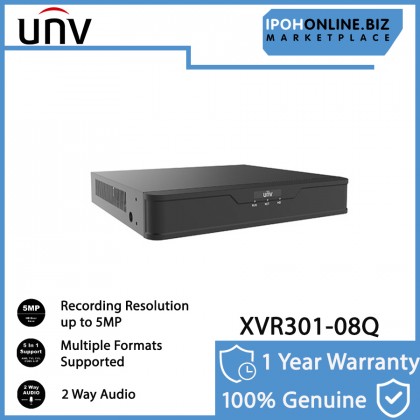 UNIVIEW XVR301-08Q 8CH 4K H.265 Network Video Recorder UNIVIEW XVR301-08Q 8CH 4K H.265 Network Video Recorder