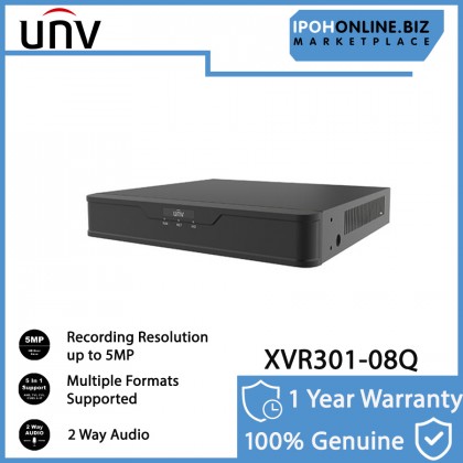 UNIVIEW XVR301-08Q 8CH 4K H.265 Network Video Recorder UNIVIEW XVR301-08Q 8CH 4K H.265 Network Video Recorder