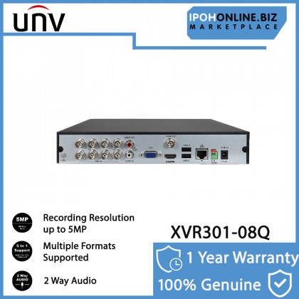 UNIVIEW XVR301-08Q 8CH 4K H.265 Network Video Recorder UNIVIEW XVR301-08Q 8CH 4K H.265 Network Video Recorder