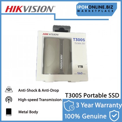 HIKVISION T300S 1TB Black USB 3.1 Type-C Up to 560MB/Read Speed, 500MB/s Write Speed Portable SSD HIKVISION T300S 1TB Black USB 3.1 Type-C Up to 560MB/Read Speed, 500MB/s Write Speed Portable SSD
