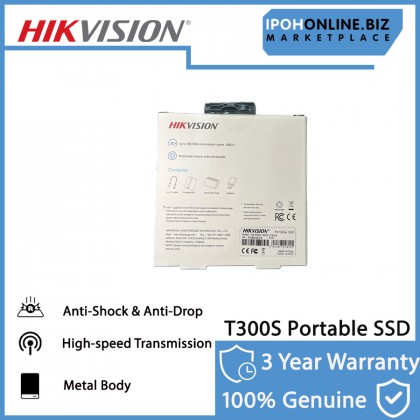 HIKVISION T300S 1TB Black USB 3.1 Type-C Up to 560MB/Read Speed, 500MB/s Write Speed Portable SSD HIKVISION T300S 1TB Black USB 3.1 Type-C Up to 560MB/Read Speed, 500MB/s Write Speed Portable SSD