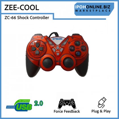 Zee-Cool ZC-66 USB Wired Single Shock Gamepad Controller for PC and Laptop