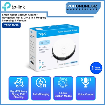 TP-LINK TAPO RV10 Smart Robot Vacuum Cleaner Navigation Wet & Dry 2 in 1 Mopping Sweeping & Vacuum