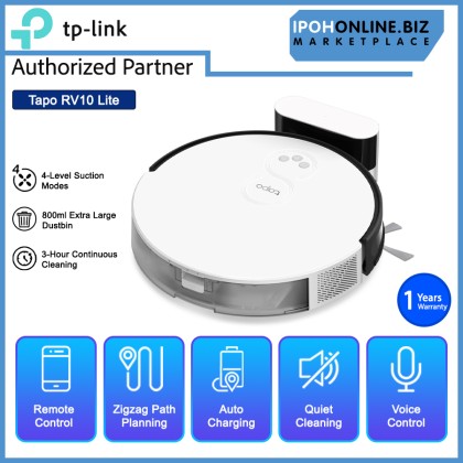 TP-LINK TAPO RV10 LITE Smart Robot Vacuum Cleaner Navigation 800ml Large Dust Bin