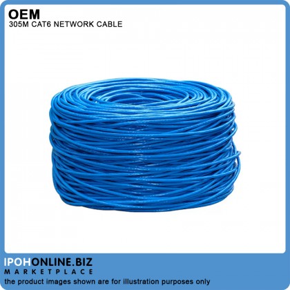 OEM Cat 6 High Speed Network UTP Cable (Blue) - 305m 1 Box
