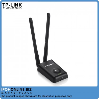 TP-Link TL-WN8200ND 300Mbps High Power Wireless USB Adapter with Long Range Wi-Fi 5 dBi Antenna