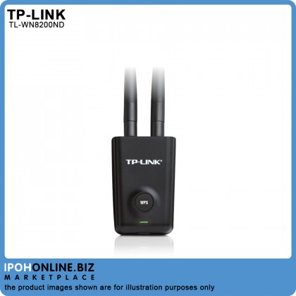 TP-Link TL-WN8200ND 300Mbps High Power Wireless USB Adapter with Long Range Wi-Fi 5 dBi Antenna