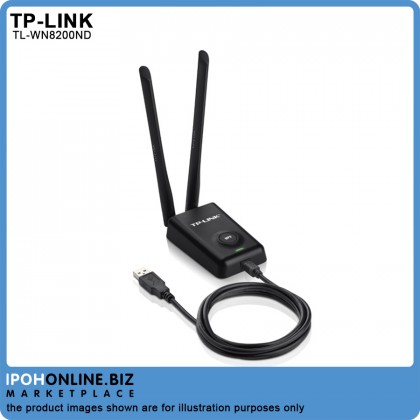 TP-Link TL-WN8200ND 300Mbps High Power Wireless USB Adapter with Long Range Wi-Fi 5 dBi Antenna