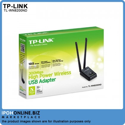 TP-Link TL-WN8200ND 300Mbps High Power Wireless USB Adapter with Long Range Wi-Fi 5 dBi Antenna