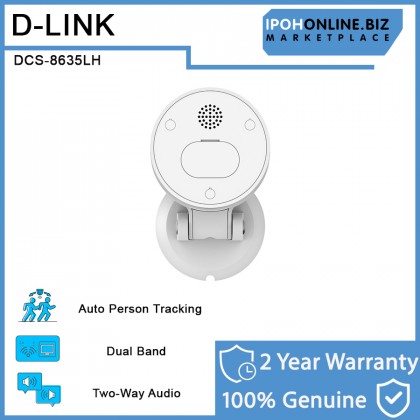 D-Link DCS-8635LH 4MP 2K QHD 1440P 360° Pan & Zoom Outdoor IP65 ONVIF Dual Band Wi-Fi Camera - Person & Vehicle Detection