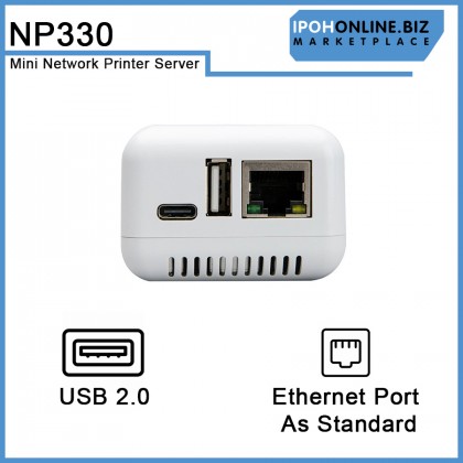 IPOHONLINE NP330N USB 2.0 Mini Network Printer Server with Power Adapter