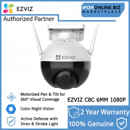 EZVIZ C8C 2MP 6mm 1080P Outdoor WiFi Pan/Tilt Color Night Smart Home CCTV Camera