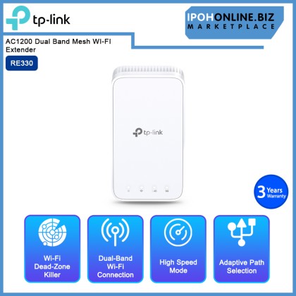 TP-LINK RE330 AC1200 Dual Band Mesh WI-FI Extender TP-LINK RE330 AC1200 Dual Band Mesh WI-FI Extender