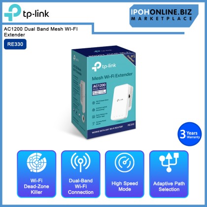 TP-LINK RE330 AC1200 Dual Band Mesh WI-FI Extender TP-LINK RE330 AC1200 Dual Band Mesh WI-FI Extender