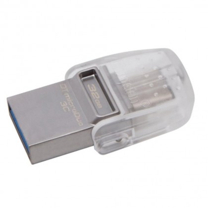 Kingston 32GB DataTraveler microDuo 3C USB 3.1 Type C OTG Flash Drive (DTDUO3C/32GB)