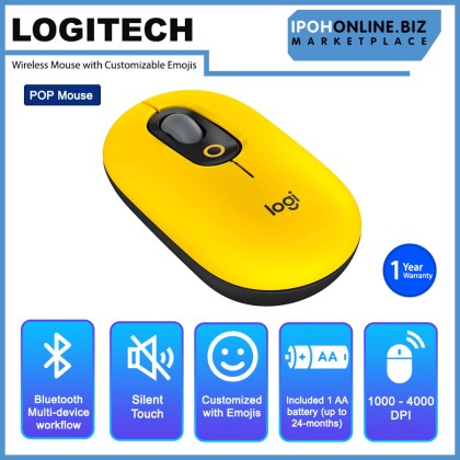 Logitech POP Mouse Wireless Mouse with Customizable Emojis