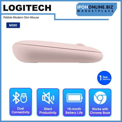 Logitech Pebble M350 Modern Slim and Silent Wireless Bluetooth Mouse Logitech Pebble M350 Modern Slim and Silent Wireless Bluetooth Mouse